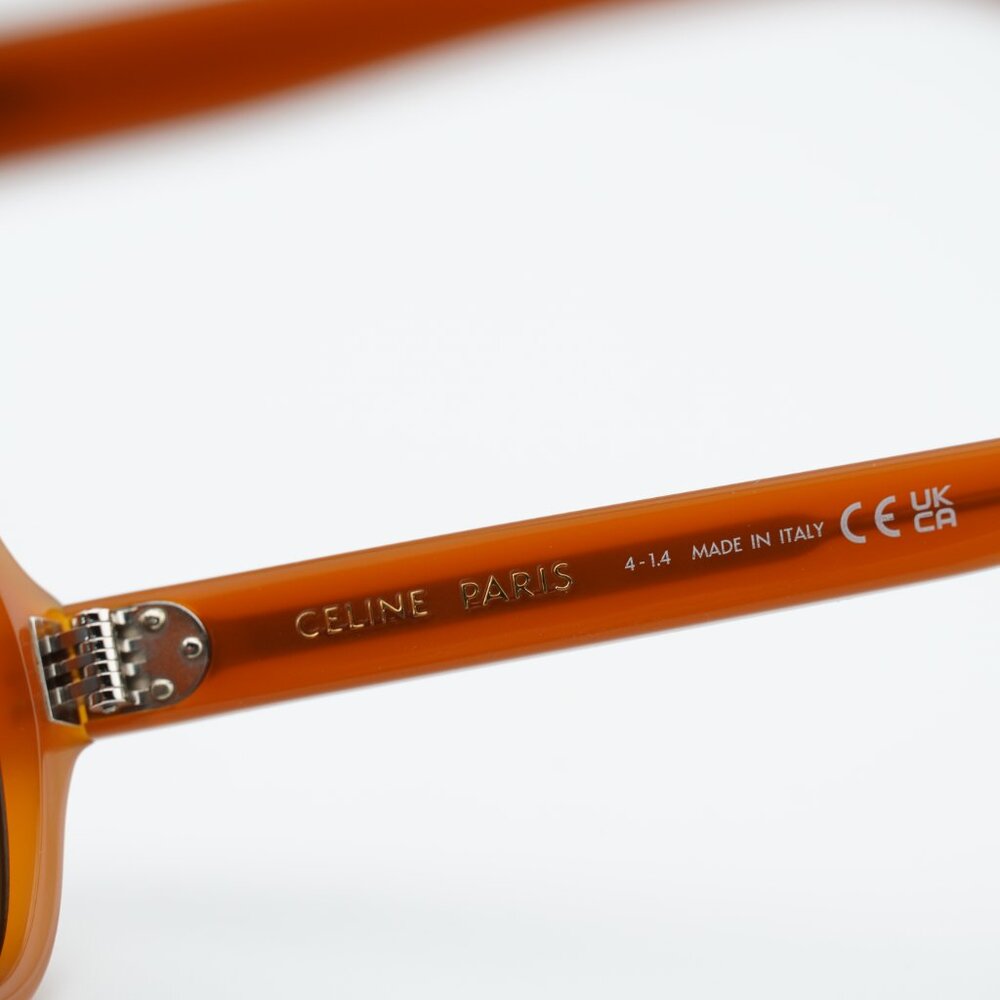 Celine CL40298I 45A CELINE 3 DOTS Sunglasses Brown Aviator Frame, Grey Lenses - Picture 7 of 9